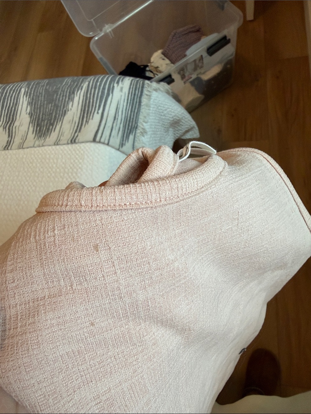 Roxy Ribbed Cropped Tank Top - Dusty Rose - Picture 3 of 3